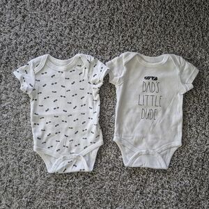 Rae Dunn baby boys onesies 0-3 months